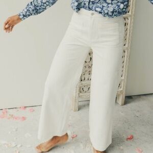 Rolla's Sailor Cord Vanilla High-Rise Wide Leg Pants 27